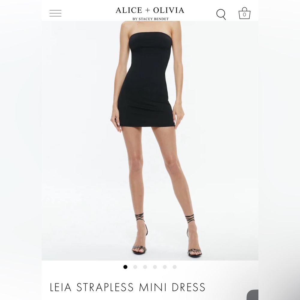 Alice + Olivia Elegant Black Strapless Dress 14